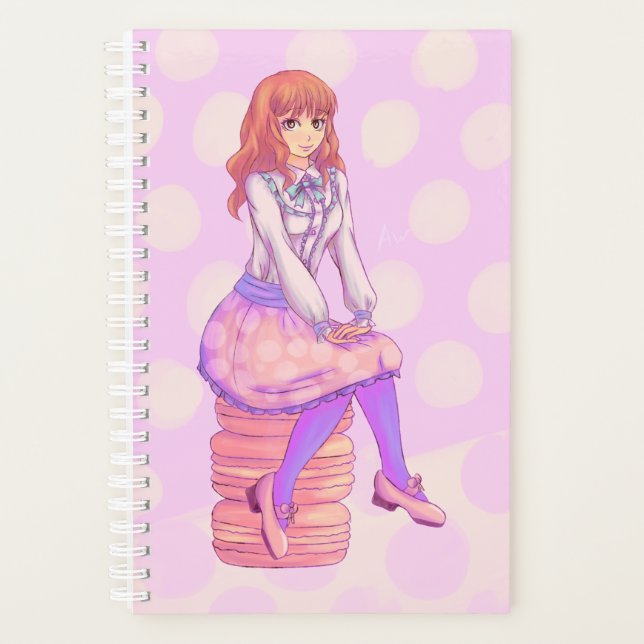 Pink Macaron Girl Planner (Front)