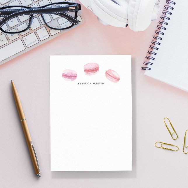 Pink Macarons | Personalized Post-it Notes (Creator Uploaded)