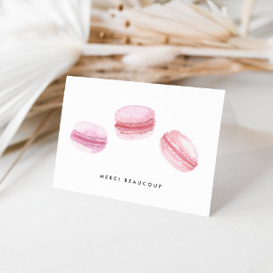 Pink Macarons Thank You Card