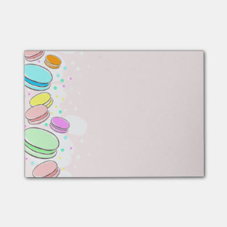 Pink Macaroons 4 x 3" Post-It Notes