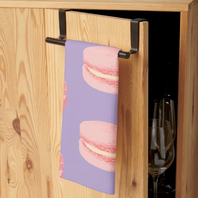 Pink Macaroons Kitchen Towel (Thirds Fold)