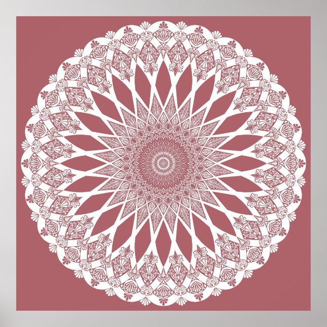 Pink Madder Tristyns Mandala Poster (Front)