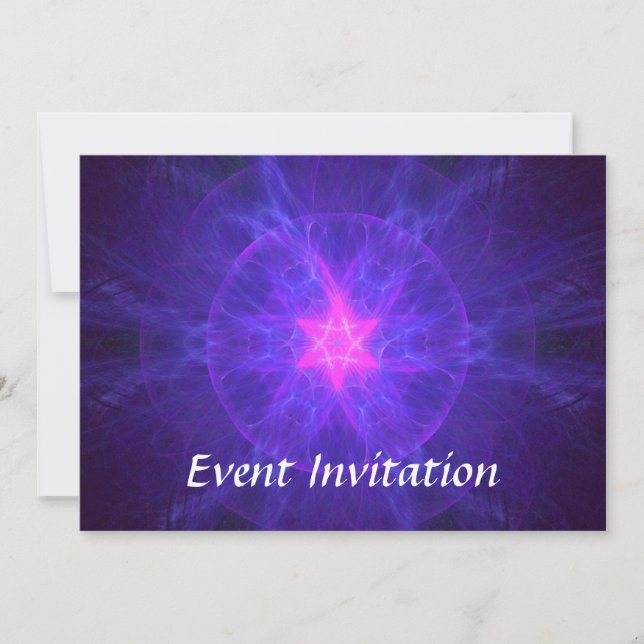Pink Magen David Invitation (Front)