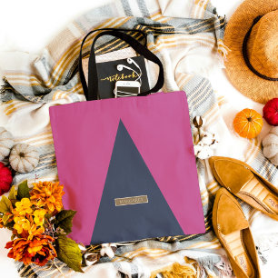 Pink Magenda Blue Classic Modern Minimal tote bag