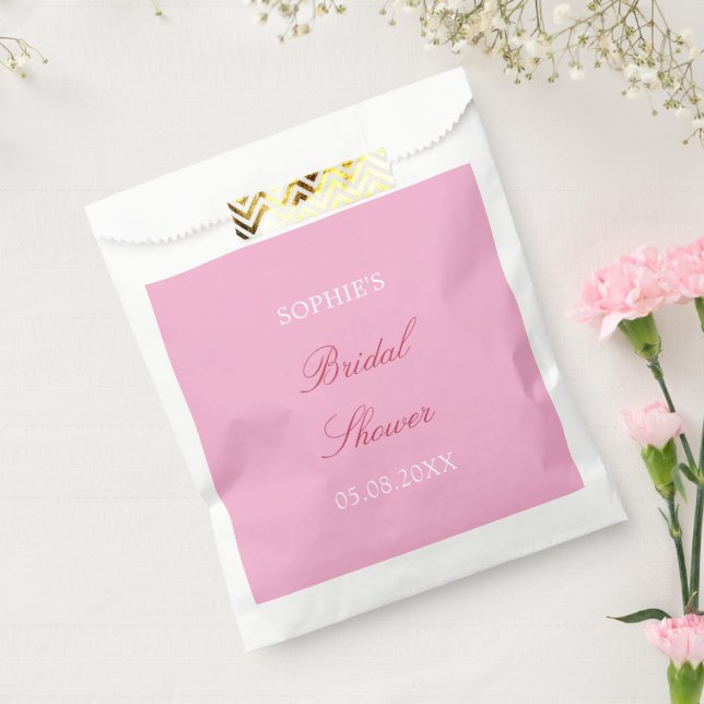 Pink Magenta Bridal Shower Favour Bags (Sealed)
