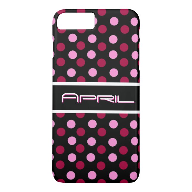 Pink magenta polka dot pattern  Case-Mate iPhone case (Back)