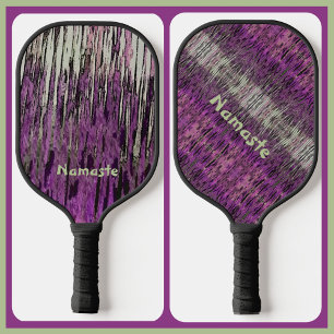 Pink Magenta Purple and Green Abstract Pickleball Paddle