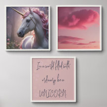 Pink magic unicorn girl room