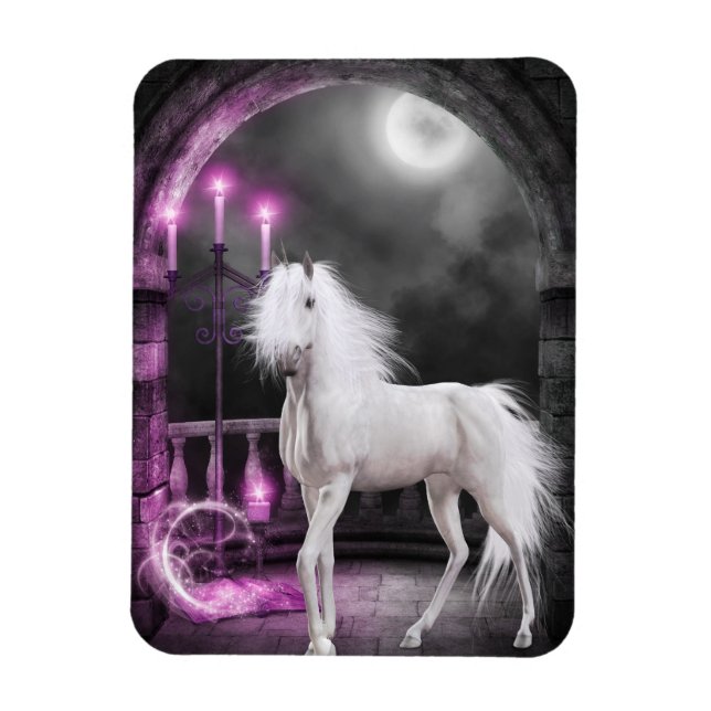 Pink Magical Unicorn Magnet (Vertical)