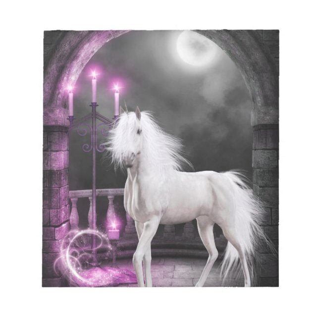 Pink Magical Unicorn Notepad (Front)