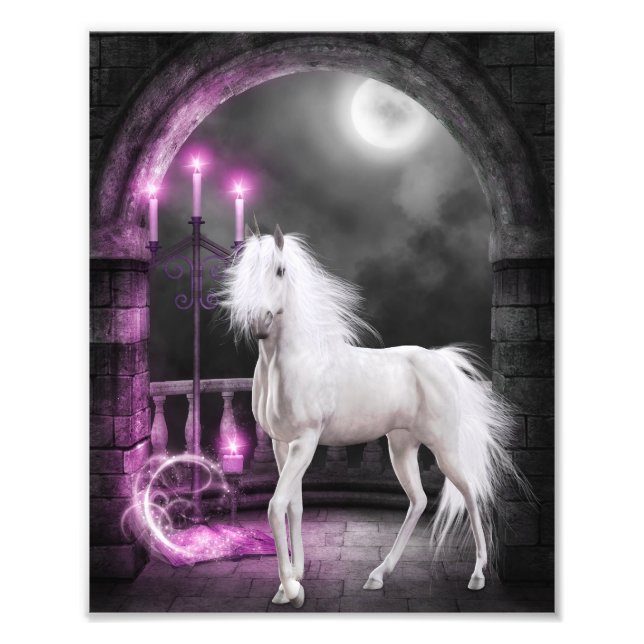 Pink Magical Unicorn Photo Print (Front)