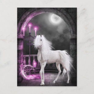 Pink Magical Unicorn Postcard