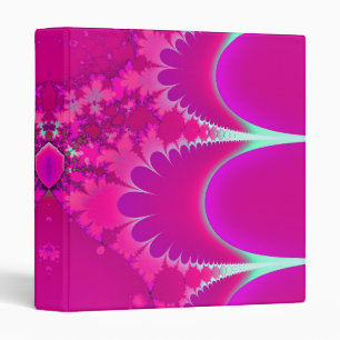Pink Magma Fractal Art Binder
