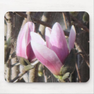 Pink Magnolia Blossom Mouse Pad