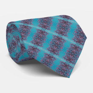 Pink Magnolia Blossoms Blue Sky Abstract Art Tie
