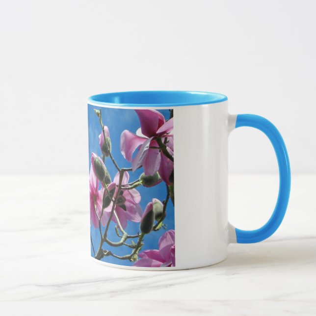 Pink magnolia blossoms coffee mug (Right)
