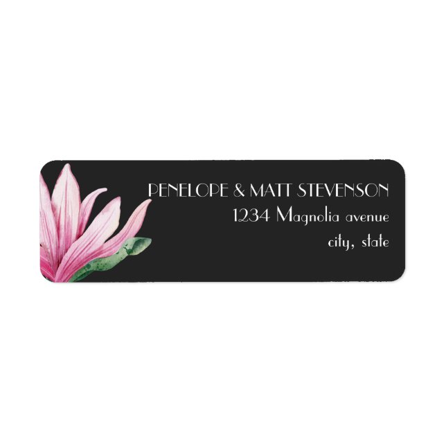 Pink Magnolia Flower in bloom | Gray Wedding (Front)