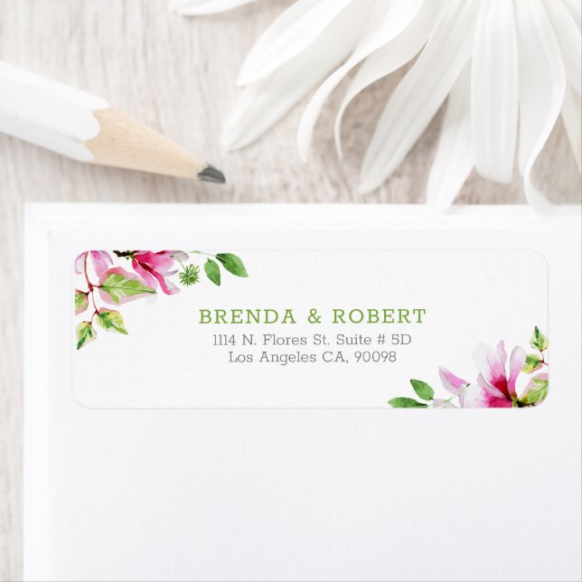 Pink magnolia frame wedding design (Insitu)