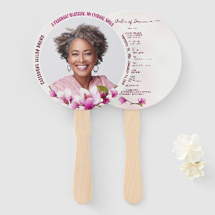 Pink Magnolia Hand Fan