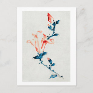 Pink Magnolia, Hokusai, Ukiyo-e Postcard