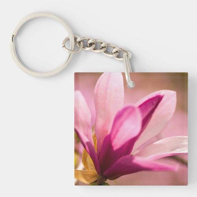 Pink Magnolia Keychain (Front)