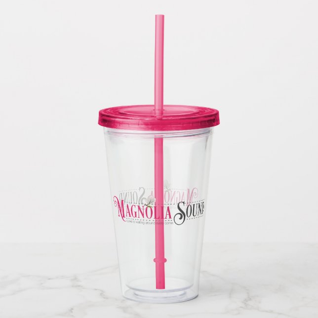 Pink Magnolia Sound Tumbler (Front)