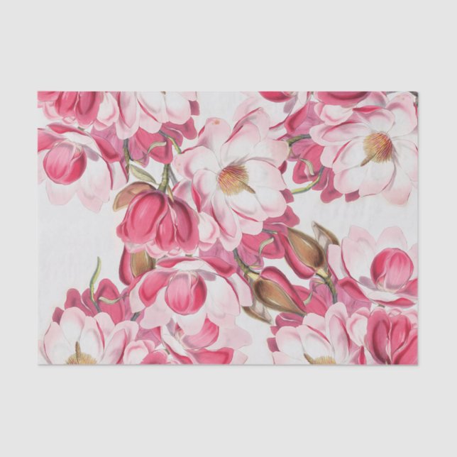 Pink Magnolia Tissue Paper (Front)