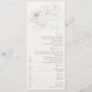 Pink Magnolia Wedding Menu