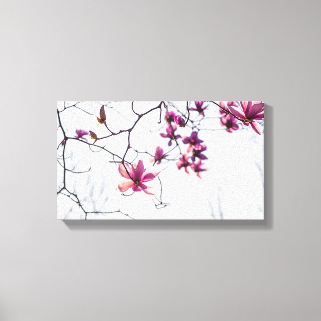 Pink magnolias canvas print (Front)