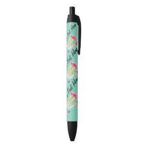 Pink make-up brushes in holder for beauticians black ink pen