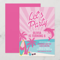 Pink Malibu beach birthday