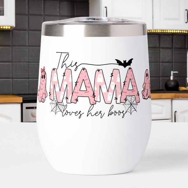 Pink Mama adore ses livres (The perfect tumbler for those who love pink, Halloween and wine!)