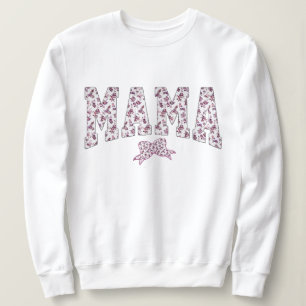 Pink Mama Kawaii Sweatshirt, Boho Floral Pink Mom Sweatshirt