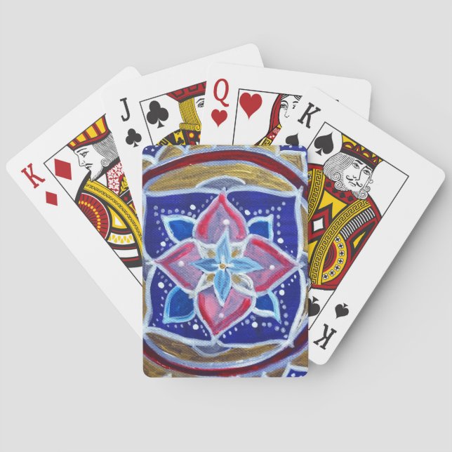 Pink Mandala Classic Playing Cards (Back)