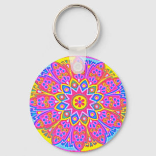 Pink Mandala Keychain