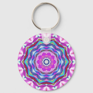 Pink Mandala Keychain