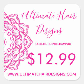Pink Mandala Price Square Sticker
