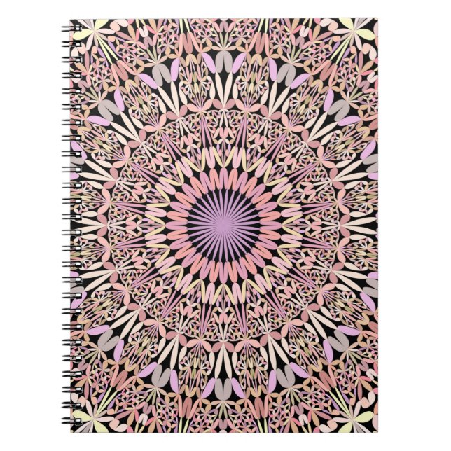 Pink Mandala stylish Notebook (Front)