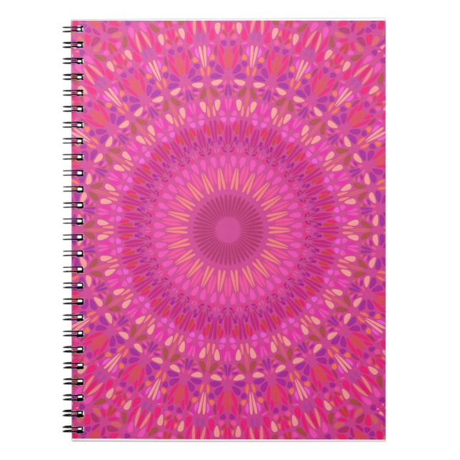 PINK MANDELA SPIRAL NOTEBOOK / JOURNAL (Front)