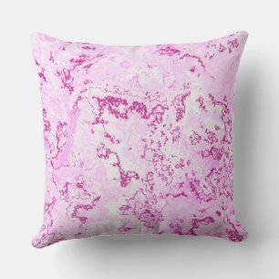 Pink Marble abstract Throw Pillow