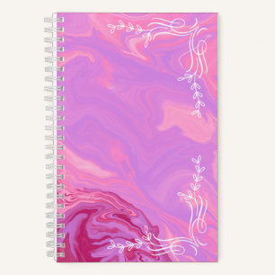 Pink Marble Aesthetic Notebook