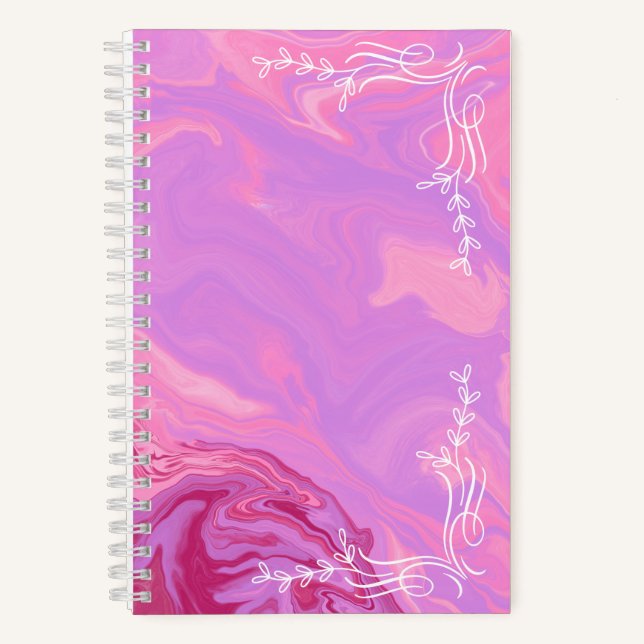 Pink Marble Aesthetic Notebook (Front)
