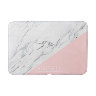 Pink & Marble Bath Mat