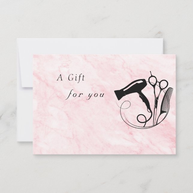 Pink Marble Beauty Salon gift certificate (Front)