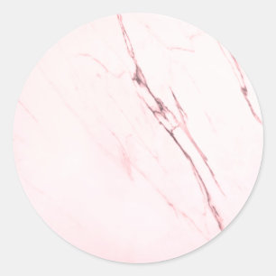 Pink Marble Blank Template Custom  Classic Round Sticker