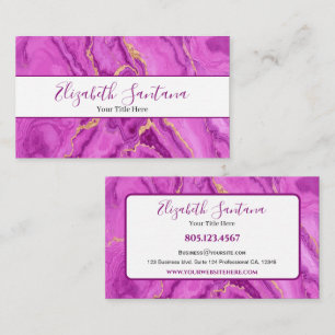Pink Marble Business Card