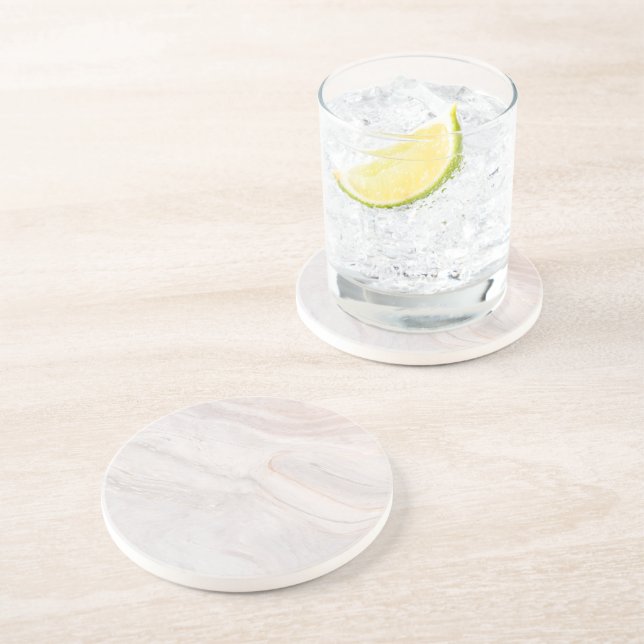 Pink Marble Finish Decorative Sandstone Coaster (Side)