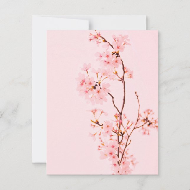 pink marble flower Flat Note Card (Front)