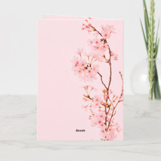 pink marble flower Flat Note Card
