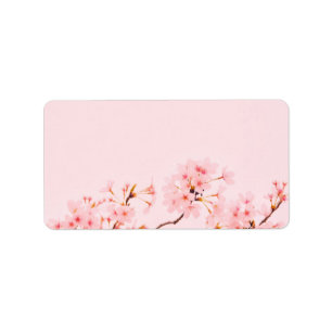 pink marble flower Return Address Label